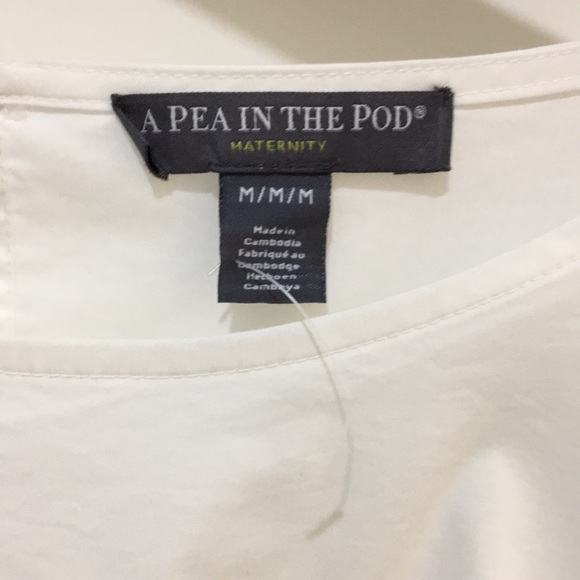 A pea in the pod Blouse white color Sz M NWOT - Picture 3 of 7